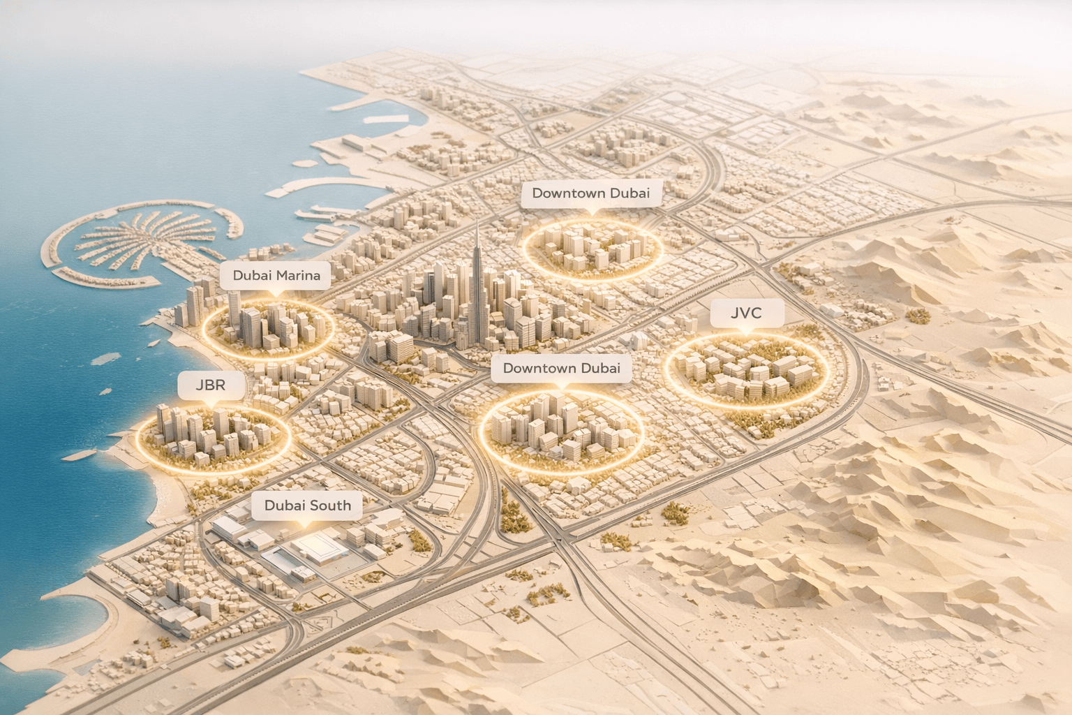 Dubai areas map